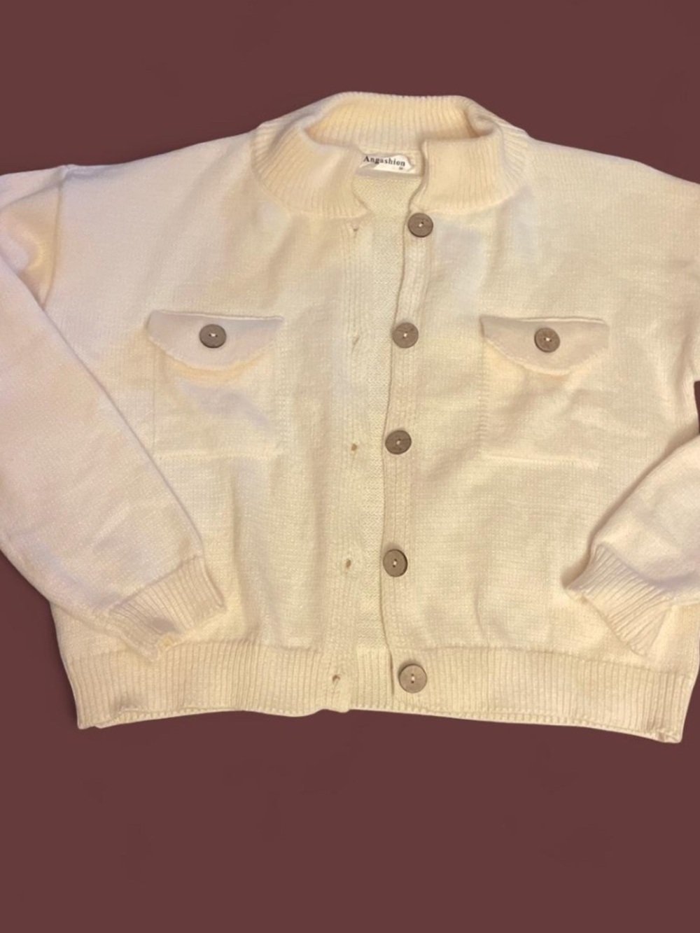 Angashion Button Front Knit Cardigan